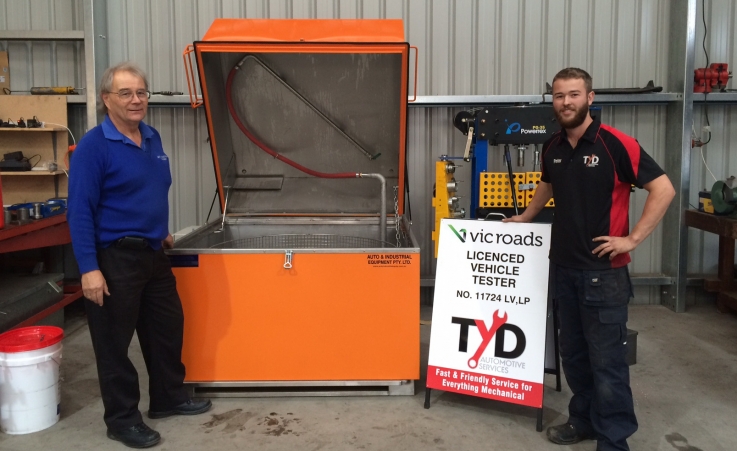 Tyd Automotive Portarlington Taking Delivery of New Stainless Steel Parts Washer