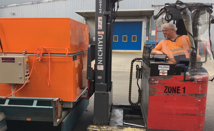 Amcor, Moorabbin taking delivery of their New Model 1220 Parts Cleaner