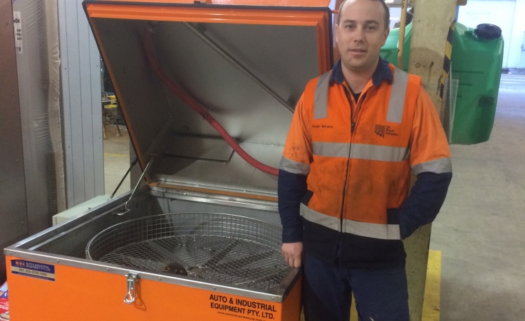 SA Power Networks Taking Delivery of Their New Stainless Steel Parts Washer.