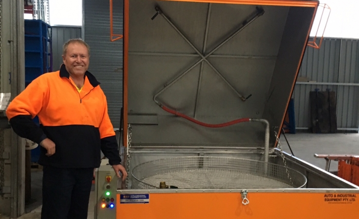 Quarry Mining Takes Delivery of their new Special Build 1550 Stainless Steel Parts Washer